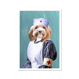 The Nurse: Custom Pet Portrait - Paw & Glory, paw and glory, pet portrait admiral, dog portrait painting, nasa dog portrait, pet portraits leeds, dog portrait images, original pet portraits, pet portraits