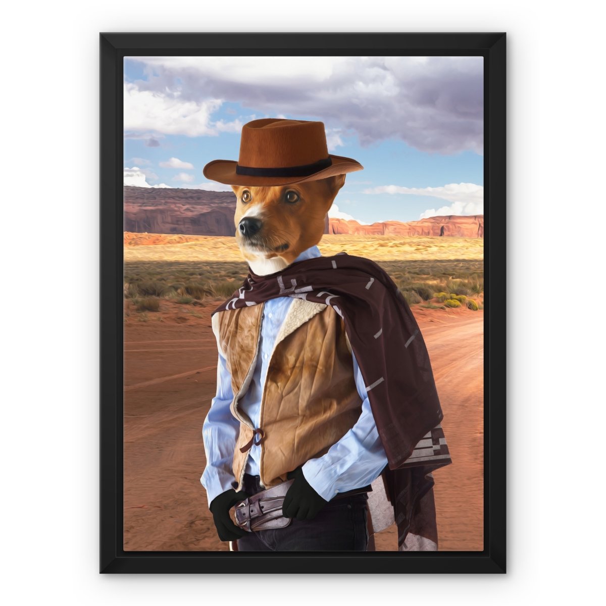 The Outlaw: Custom Pet Canvas - Paw & Glory - #pet portraits# - #dog portraits# - #pet portraits uk#paw and glory, pet portraits canvas,custom pet canvas uk, pet canvas portrait, custom dog canvas, personalised cat canvas, canvas dog carrier