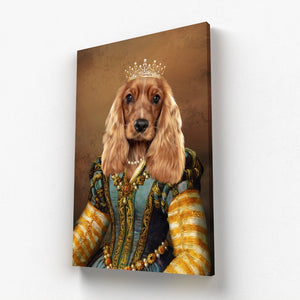 The Pearl Princess: Custom Pet Canvas - Paw & Glory - #pet portraits# - #dog portraits# - #pet portraits uk#paw & glory, pet portraits canvas,pet on canvas uk, dog photo on canvas, pet canvas print, dog canvas art custom, custom pet art canvas