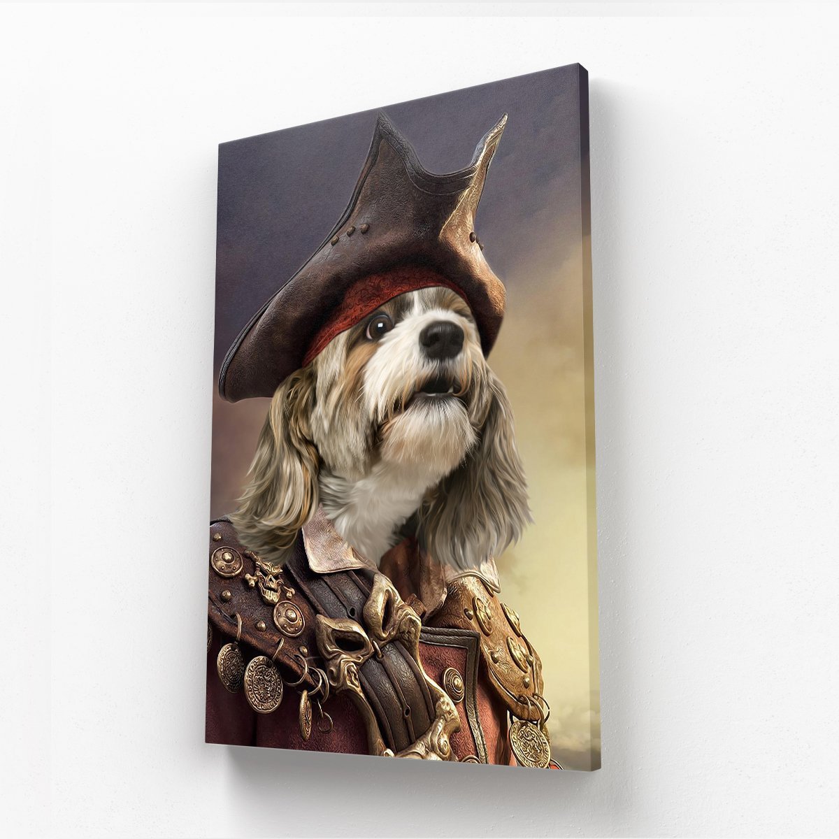 The Pirate: Custom Pet Canvas - Paw & Glory - #pet portraits# - #dog portraits# - #pet portraits uk#paw and glory, custom pet portrait canvas,dog canvas art, dog prints on canvas, pet canvas portraits, canvas dog painting, pet canvas art