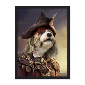 The Pirate: Custom Pet Portrait - Paw & Glory, pawandglory, custom dog painting, funny dog paintings, painting of your dog, dog astronaut photo, custom dog painting, pet portraits in oils, pet portrait