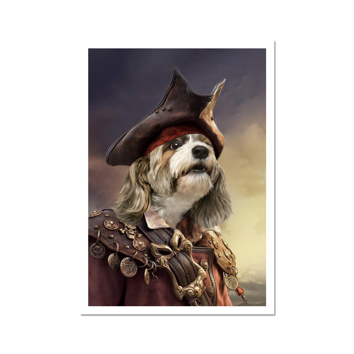 The Pirate: Custom Pet Poster - Paw & Glory - #pet portraits# - #dog portraits# - #pet portraits uk#Paw & Glory, paw and glory, pet portrait singapore, pet portrait admiral, dog portrait images, pictures for pets, pet portraits leeds, the general portrait, pet portrait