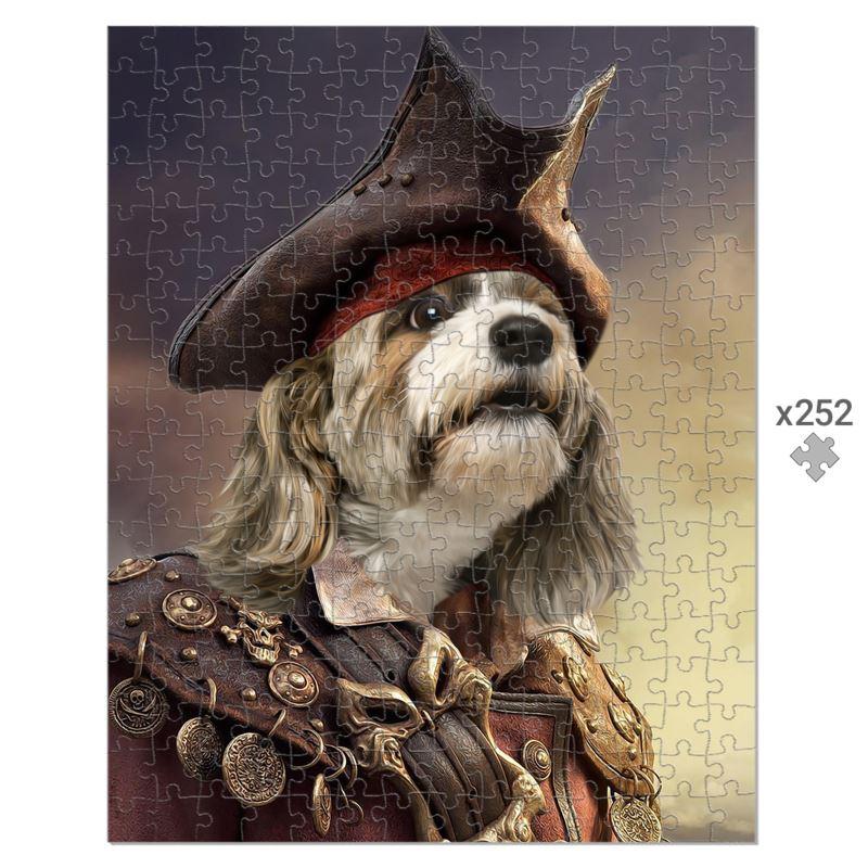The Pirate: Custom Pet Puzzle - Paw & Glory - #pet portraits# - #dog portraits# - #pet portraits uk#paw & glory, custom pet portrait Puzzle,dog photo portrait, dog portrait from photo, royal cat portraits, personalised dog painting, pet prints uk