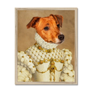 The Princess: Custom Framed Pet Portrait - Paw & Glory, paw and glory, dog astronaut photo, pet portrait admiral, animal portrait pictures, painting pets, dog portraits as humans, pet portraits