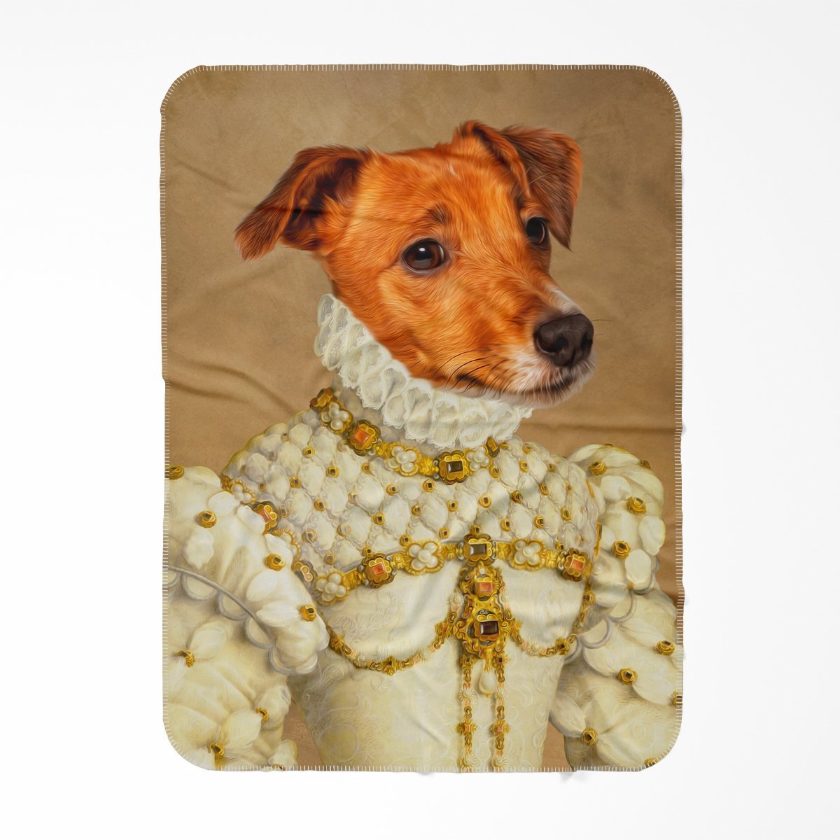 The Princess: Custom Pet Blanket - Paw & Glory - #pet portraits# - #dog portraits# - #pet portraits uk#Pawandglory, Pet art blanket,red dog blanket, blanket with dogs face, dog picture on blanket, dog photo blanket, blanket with dogs on