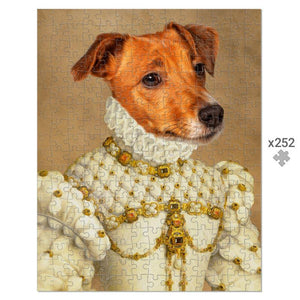 The Princess: Custom Pet Puzzle - Paw & Glory - #pet portraits# - #dog portraits# - #pet portraits uk#pawandglory, pet art Puzzle,embroidered pet portrait, artwork dog, pup art, hand painted dog portraits, family pet portrait puzzle