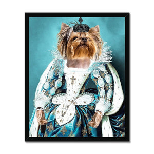 The Queen Regent: Custom Pet Framed Portrait -Paw & Glory, pawandglory, dog portraits singapore, custom pet portraits south africa, draw your pet portrait, the admiral dog portrait, pet portraits in oils, pet photo clothing, pet portrait