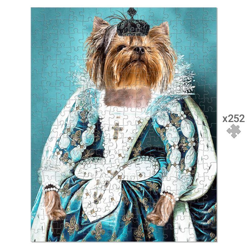 The Queen Regent: Custom Pet Puzzle - Paw & Glory - #pet portraits# - #dog portraits# - #pet portraits uk#paw and glory, pet portraits Puzzle,dog and owner portraits, personalised pet pictures, dog uniform painting, digital dog portraits, funny dog painting