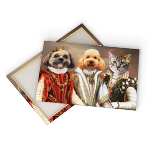 The Queens: Custom Pet Canvas - Paw & Glory - #pet portraits# - #dog portraits# - #pet portraits uk#paw & glory, custom pet portrait canvas,dog canvas personalized, dog canvas bag, canvas of your pet, pet canvas art, custom pet canvas portraits