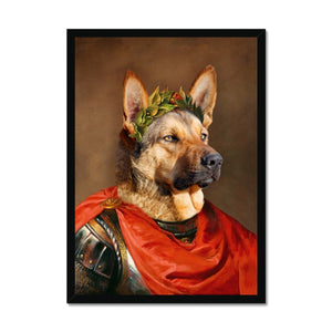 The Roman Emperor: Custom Framed Pet Portrait - Paw & Glory, pawandglory, painting of your dog, best dog artists, drawing pictures of pets, dog portrait images, pet portraits leeds, dog portrait images, pet portrait