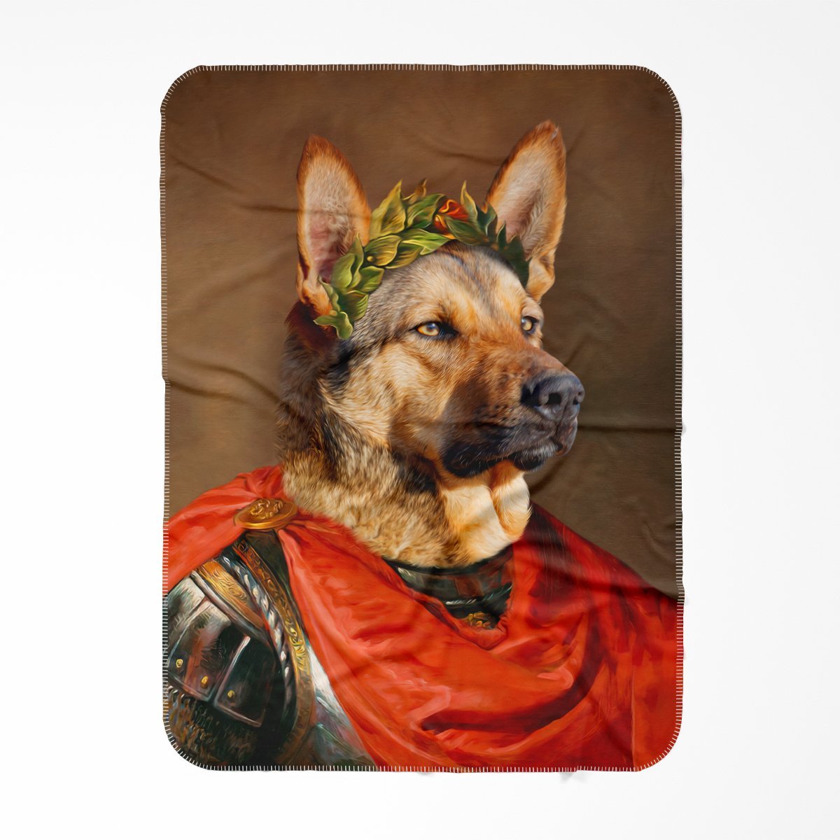 The Roman Emperor: Custom Pet Blanket - Paw & Glory - #pet portraits# - #dog portraits# - #pet portraits uk#Paw and glory, Pet portraits blanket,picture of dog on blanket, personalized pet blanket, soft pet blankets, fluffy blankets for dogs, christmas blankets for dogs