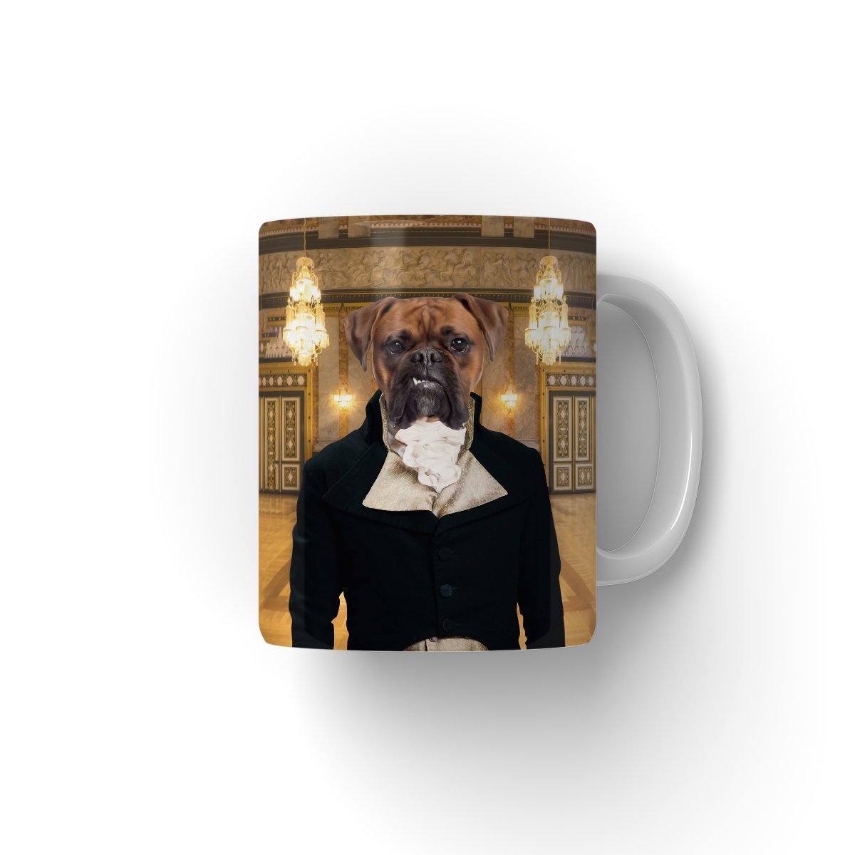 The Royal Bachelor: Custom Pet Mug - Paw & Glory - #pet portraits# - #dog portraits# - #pet portraits uk#paw & glory, custom pet portrait Mug,dog lover mugs, dog person mug, personalized coffee mug with dogs, face on mug, dog picture coffee mugs