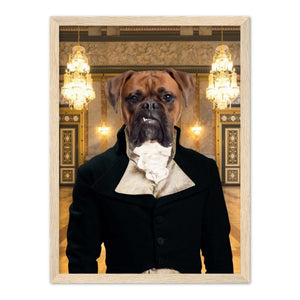 The Royal Bachelor: Custom Pet Portrait - Paw & Glory, paw and glory, pet portraits, pet portrait admiral, custom dog painting, small dog portrait, pictures for pets, dog astronaut photo, pet portrait
