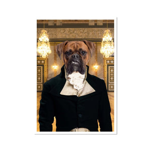 The Royal Bachelor: Custom Pet Portrait - Paw & Glory, paw and glory, animal portrait pictures, aristocrat dog painting, custom dog painting, pet portraits near me, aristocrat dog painting, custom pet canvas, pet portrait