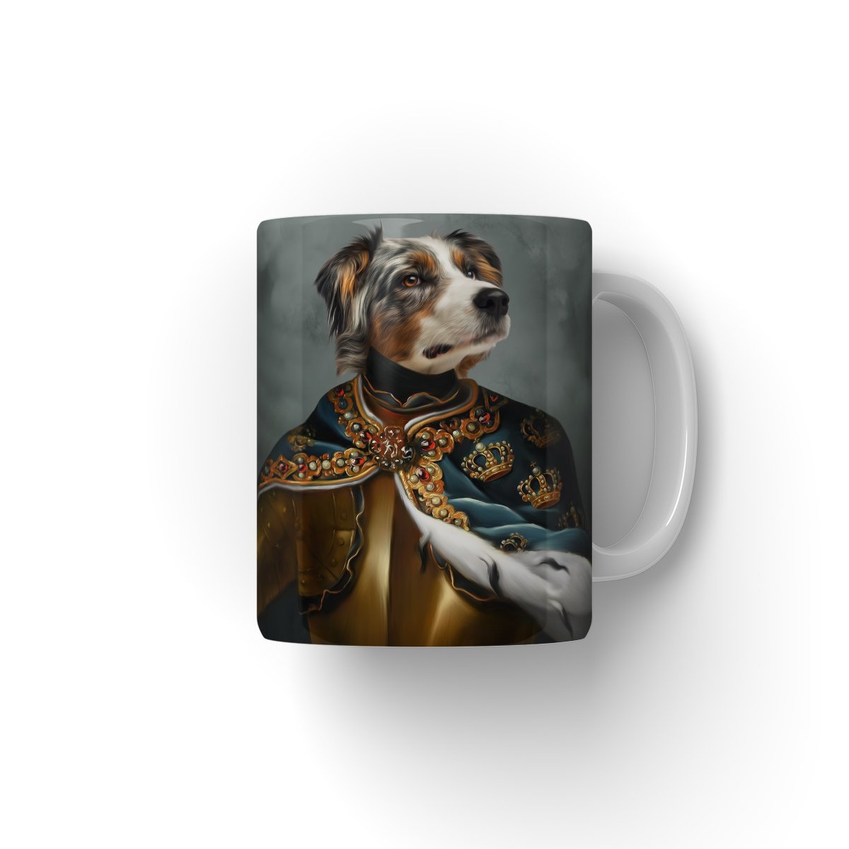 The Royal Knight: Custom Pet Mug - Paw & Glory - #pet portraits# - #dog portraits# - #pet portraits uk#paw and glory, pet portraits Mug,custom pet mugs, mug with dog picture, dog photo mug, mug for dog, personalized dog and owner mug