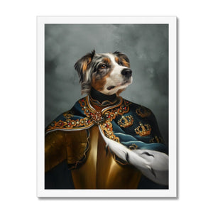 The Royal Knight: Custom Pet Portrait - Paw & Glory, pawandglory, the general portrait, digital pet paintings, dog and couple portrait, pet portrait admiral, dog canvas art, funny dog paintings, pet portrait