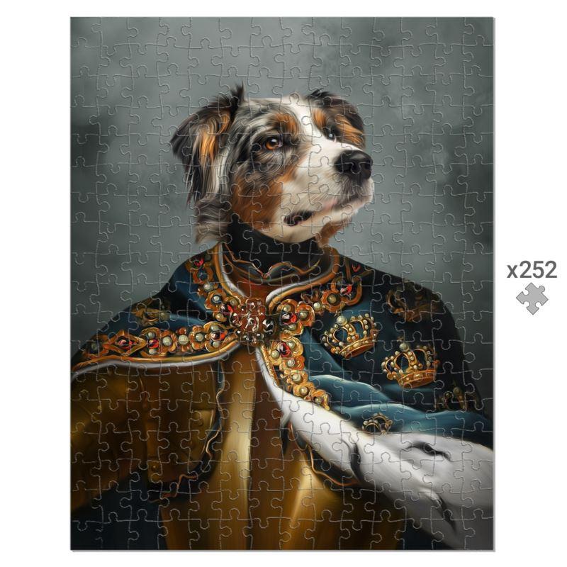 The Royal Knight: Custom Pet Puzzle - Paw & Glory - #pet portraits# - #dog portraits# - #pet portraits uk#paw and glory, custom pet portrait Puzzle,admiral portrait, renaissance pet portrait template, admiral painting, custom dog drawings, pet portraits from photos prices uk