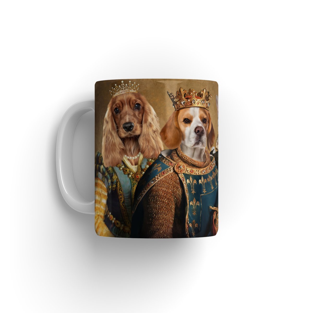 The Royals: Custom 3 Pet Mug - Paw & Glory - #pet portraits# - #dog portraits# - #pet portraits uk#paw and glory, custom pet portrait Mug,buy personalised mugs, coffee mug with dogs, personalized dog mugs, puppy mug, mug with dog and owner