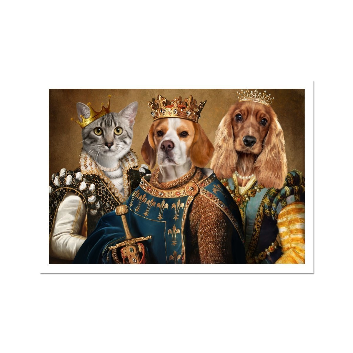 The Royals: Custom 3 Pet Poster - Paw & Glory - #pet portraits# - #dog portraits# - #pet portraits uk#Paw & Glory, pawandglory, pet portraits in oils, cat picture painting, cat picture painting, hogwarts dog houses, best dog artists, digital pet paintings, pet portraits