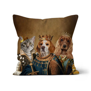 The Royals: Custom Pet Cushion - Paw & Glory - #pet portraits# - #dog portraits# - #pet portraits uk#paw & glory, custom pet portrait pillow,dog pillows personalized, pet face pillows, dog photo on pillow, custom cat pillows, pillow with pet picture