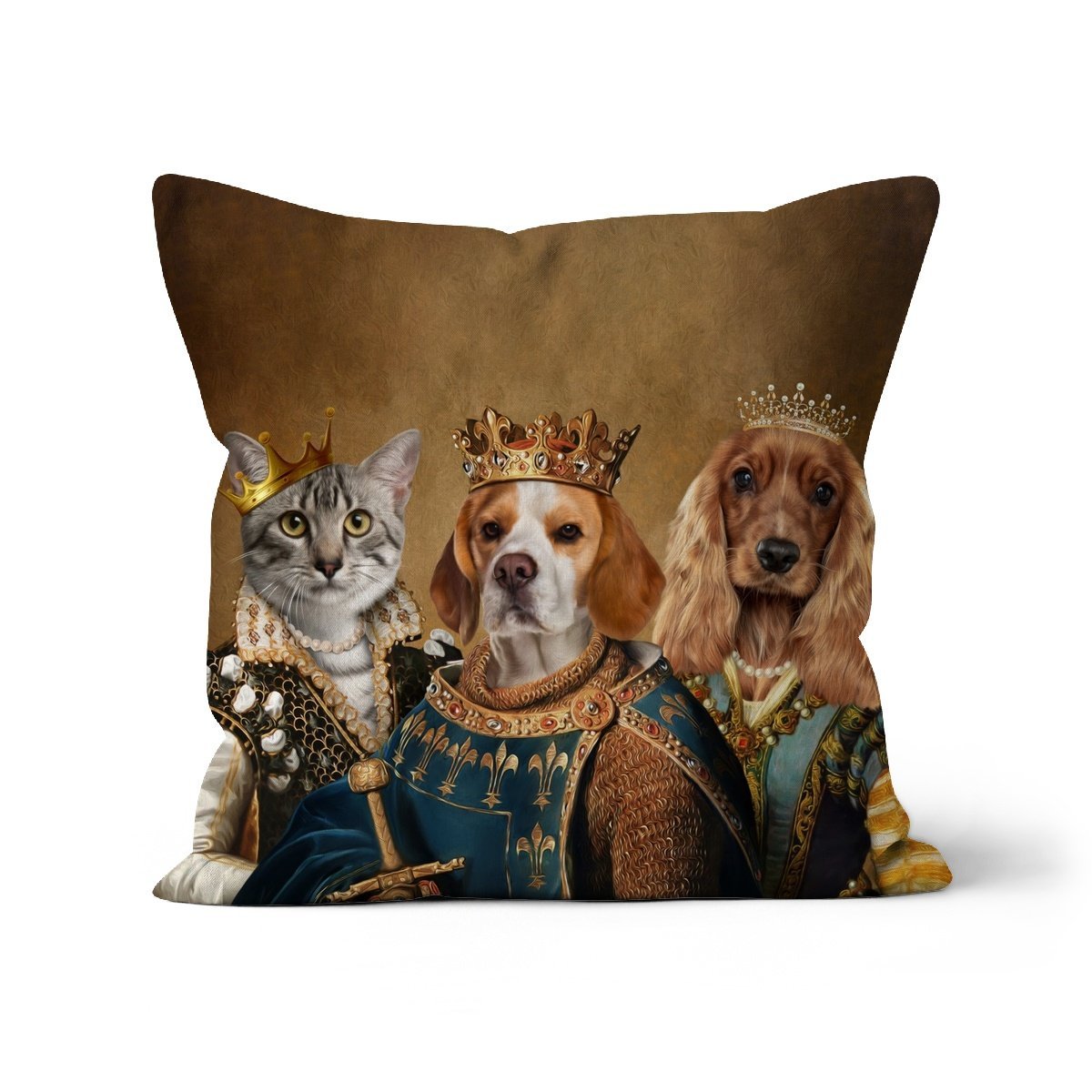 The Royals: Custom Pet Cushion - Paw & Glory - #pet portraits# - #dog portraits# - #pet portraits uk#paw and glory, pet portraits cushion,dog pillow custom, custom pet pillows, pup pillows, pillow with dogs face, dog pillow cases