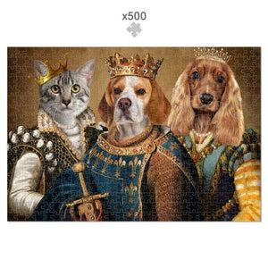 The Royals: Custom Pet Puzzle - Paw & Glory - #pet portraits# - #dog portraits# - #pet portraits uk#pawandglory, pet art Puzzle,etsy pet, personalised cat picture, iconicpaw, noble pawtrait, animal portrait drawing