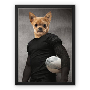 The Rugby Player: Custom Pet Canvas - Paw & Glory - #pet portraits# - #dog portraits# - #pet portraits uk#pet painting from photograph, personalised pet canvas, dog canvas, pet on canvas uk, dog pictures on canvas, my pet canvas Canvas
