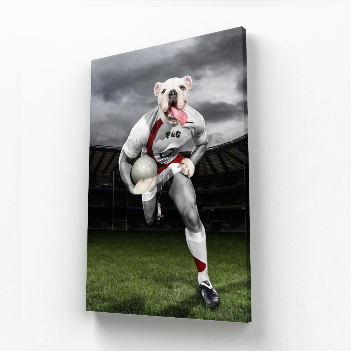 The Rugby Winger: Custom Pet Canvas - Paw & Glory - #pet portraits# - #dog portraits# - #pet portraits uk#paw and glory, custom pet portrait canvas,dog canvas bag, dog wall art canvas, dog canvas print, pet photo to canvas, pet canvas portraits