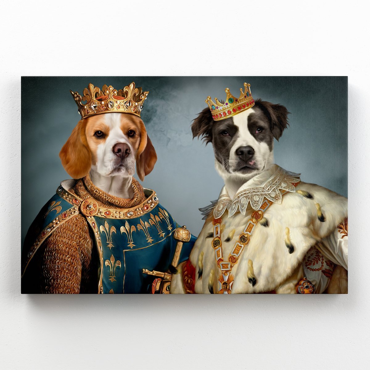 The Rulers: Custom 2 Pet Canvas - Paw & Glory - #pet portraits# - #dog portraits# - #pet portraits uk#paw and glory, custom pet portrait canvas,the pet canvas, canvas of your pet, custom pet canvas, dog art canvas, pet canvas portrait