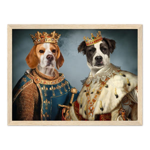 The Rulers: Custom Pet Portrait - Paw & Glory, paw and glory, minimal dog art, personalized pet and owner canvas, for pet portraits, pet portrait admiral, custom pet portraits south africa, dog portraits admiral, pet portrait