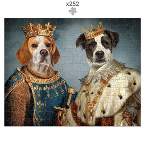 The Rulers: Custom Pet Puzzle - Paw & Glory - #pet portraits# - #dog portraits# - #pet portraits uk#pawandglory, pet art Puzzle,dog picture puzzle, dog portraits in costume uk, pet and owner portraits uk, personalised pet portrait uk, paintings of dogs in clothes