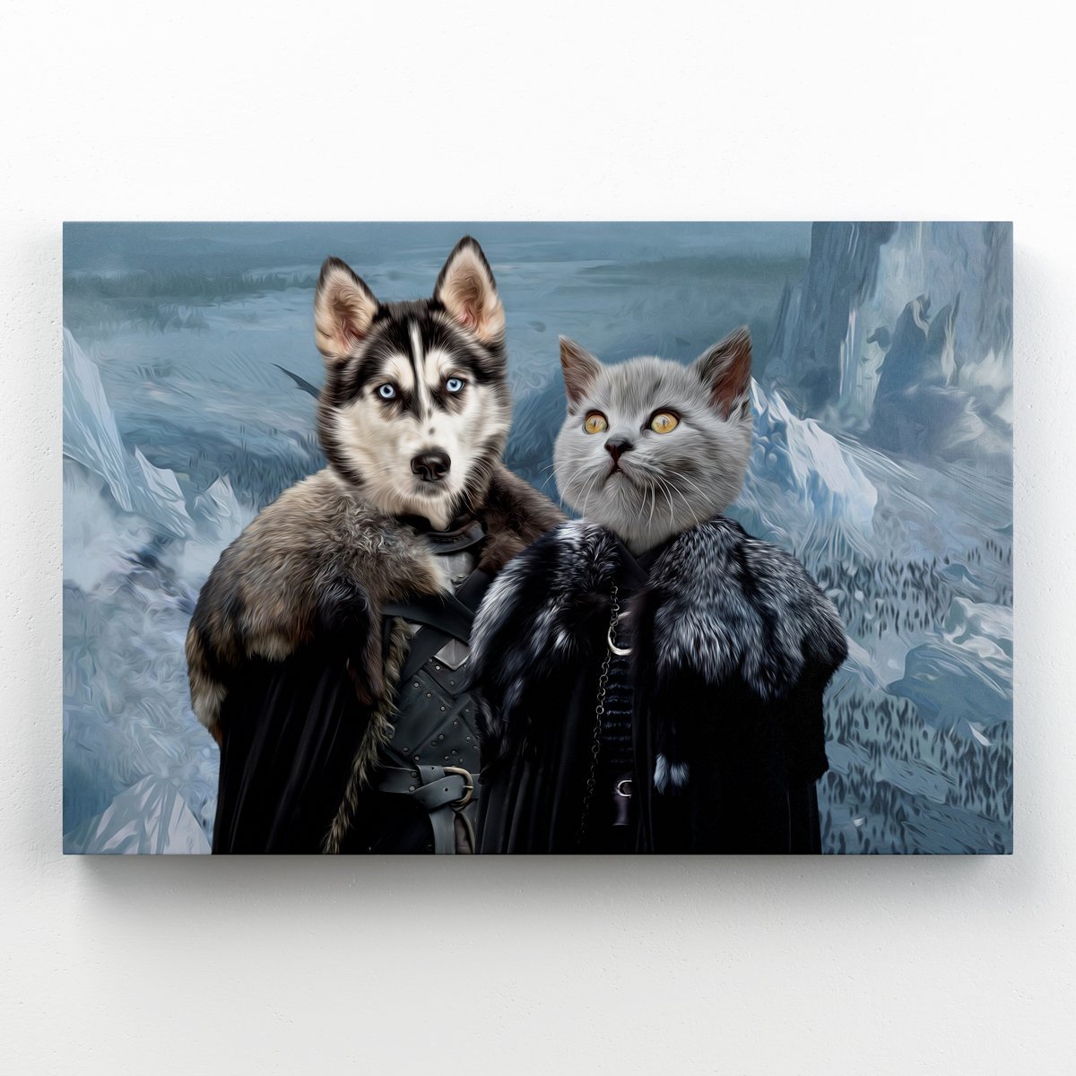 The Rulers (GOT Inspired): Custom Pet Canvas - Paw & Glory - #pet portraits# - #dog portraits# - #pet portraits uk#paw and glory, pet portraits canvas,pet photo to canvas, dog portraits canvas, pet canvas portrait, pet canvas print, dog photo on canvas