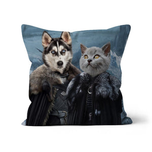 The Rulers (GOT Inspired): Custom Pet Cushion - Paw & Glory - #pet portraits# - #dog portraits# - #pet portraits uk#paw & glory, pet portraits pillow,dog on pillow, pet print pillow, print pet on pillow, custom cat pillows, pet face pillow