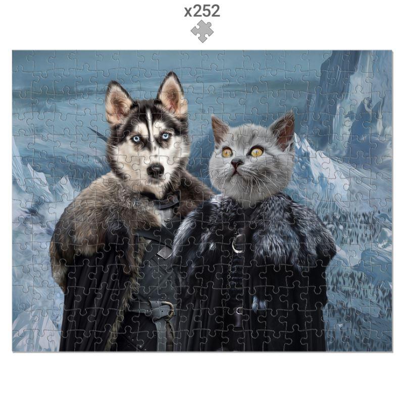 The Rulers (GOT Inspired): Custom Pet Puzzle - Paw & Glory - #pet portraits# - #dog portraits# - #pet portraits uk#paw & glory, pet portraits Puzzle,custom dog pictures, animal portraits in clothes, custom pet prints, dog king portrait, painting your pet