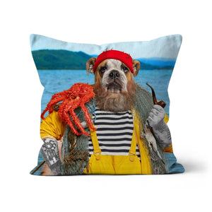 The Sailor: Custom Pet Cushion - Paw & Glory - #pet portraits# - #dog portraits# - #pet portraits uk#paw and glory, pet portraits cushion,pup pillows, pillows of your dog, pillow personalized, print pet on pillow, pet face pillow