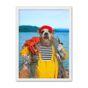 The Sailor: Custom Pet Portrait - Paw & Glory, pawandglory, in home pet photography, minimal dog art, pet portraits leeds, nasa dog portrait, drawing dog portraits, best dog paintings, pet portraits