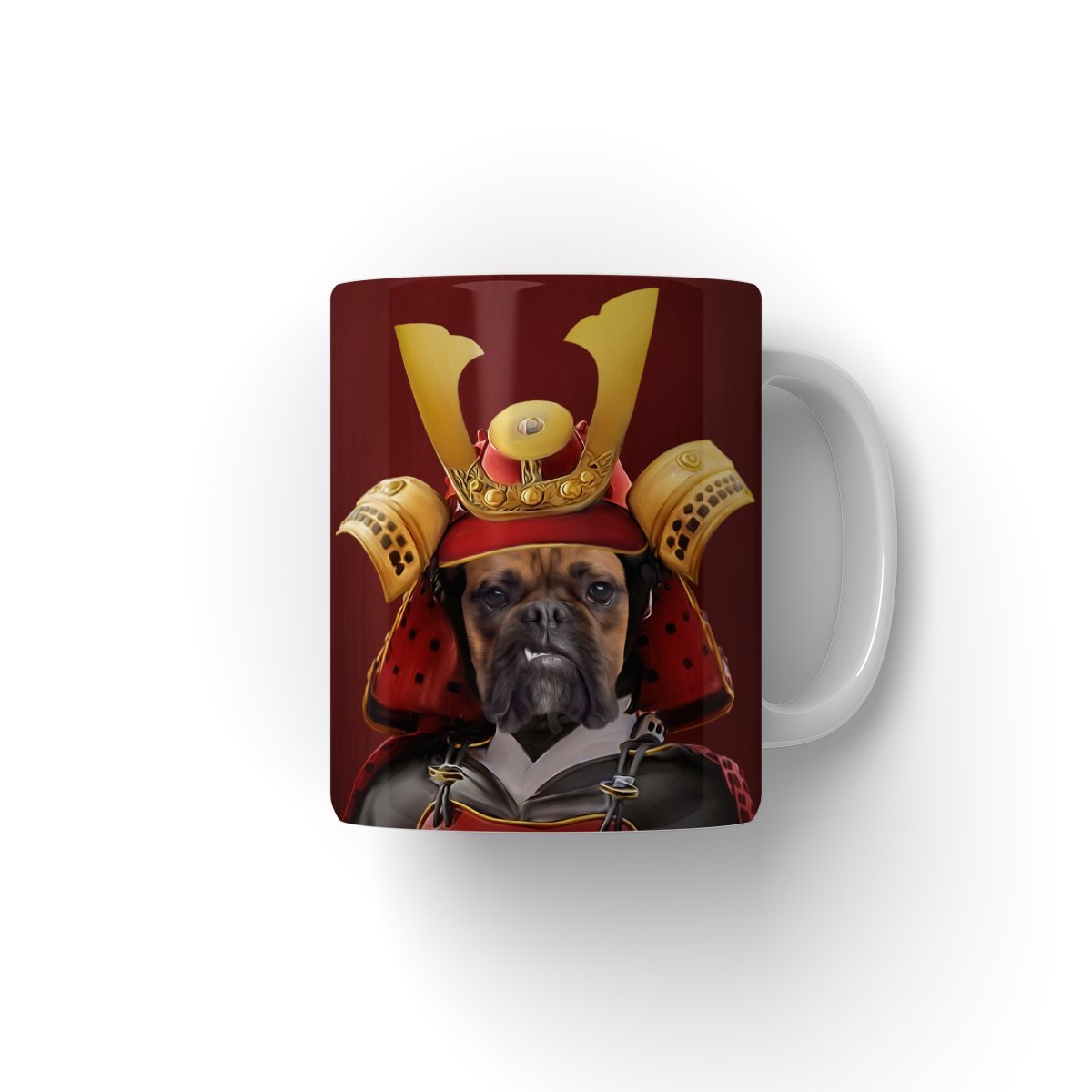 The Samurai: Custom 1 Pet Mug - Paw & Glory - #pet portraits# - #dog portraits# - #pet portraits uk#pawandglory, pet art Mug,mug for dog, image on mug, your dog on a mug, mug with picture custom, personalised mugs with dogs