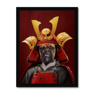 The Samurai: Custom  Pet Portrait - Paw & Glory, pawandglory, pet portraits in oils, best dog artists, abstract pet portraits, dog canvas art, drawing pictures of pets, pet portraits