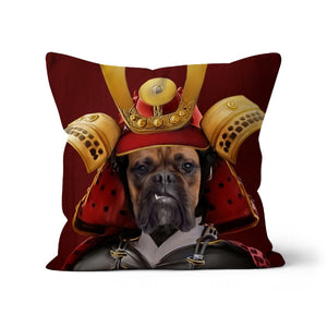 The Samurai: Custom 1 Pet Throw Pillow - Paw & Glory - #pet portraits# - #dog portraits# - #pet portraits uk#pawandglory, pet art pillow,pet print pillow, photo pet pillow, pet custom pillow, custom cat pillows, dog pillows personalized