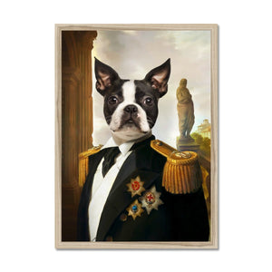 The Sargent: Custom Framed Pet Portrait - Paw & Glory, paw and glory, in home pet photography, pet portrait singapore, painting of your dog, admiral pet portrait, paintings of pets from photos, pictures for pets, pet portrait