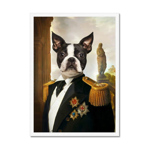 The Sargent: Custom Framed Pet Portrait - Paw & Glory, pawandglory, pet portraits leeds, custom pet paintings, original pet portraits, best dog paintings, the general portrait, dog canvas art, pet portraits