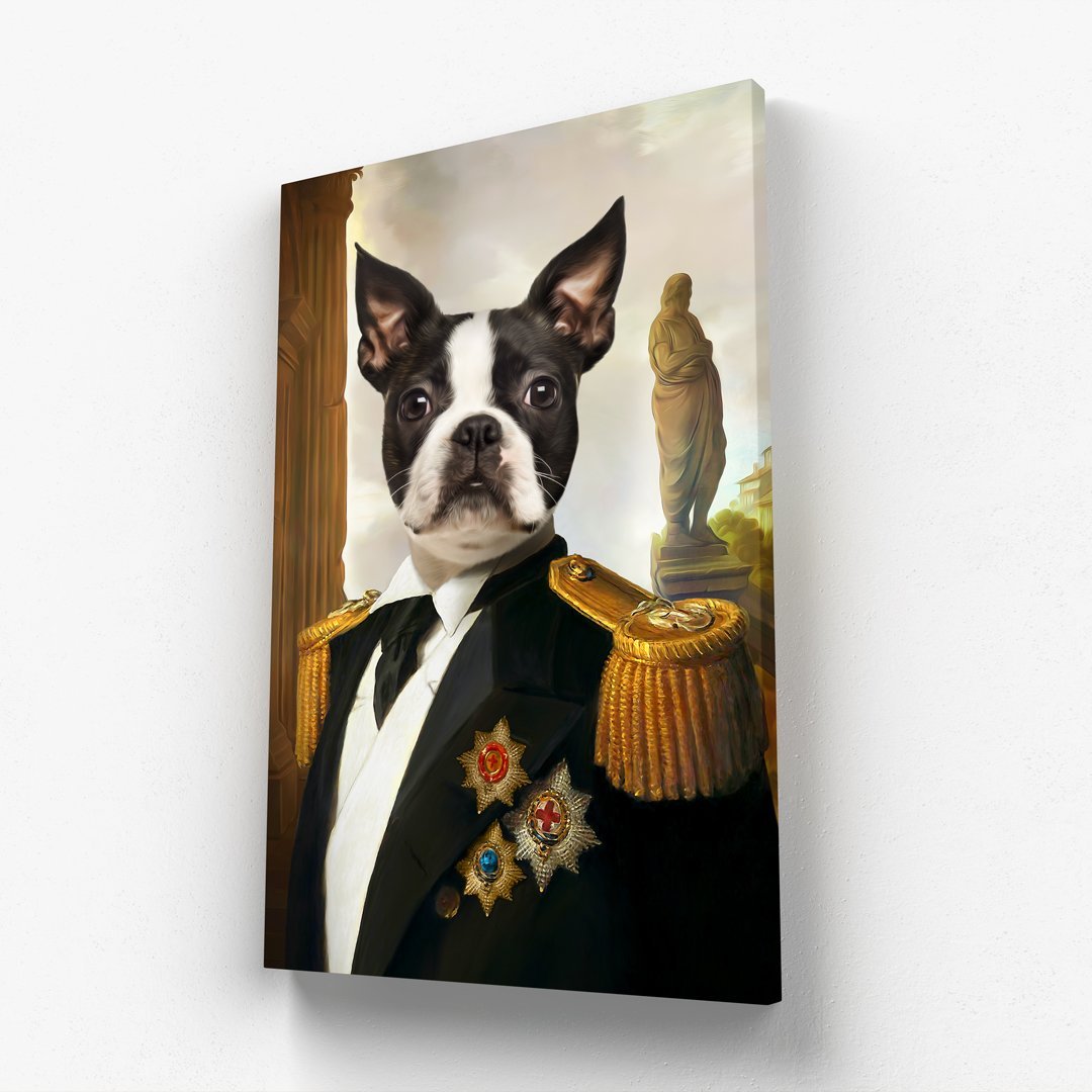 The Sargent: Custom Pet Canvas - Paw & Glory - #pet portraits# - #dog portraits# - #pet portraits uk#pawandglory, pet art canvas,dog portrait canvas, pet picture on canvas, dog canvas bag, custom pet canvas, personalised pet canvas