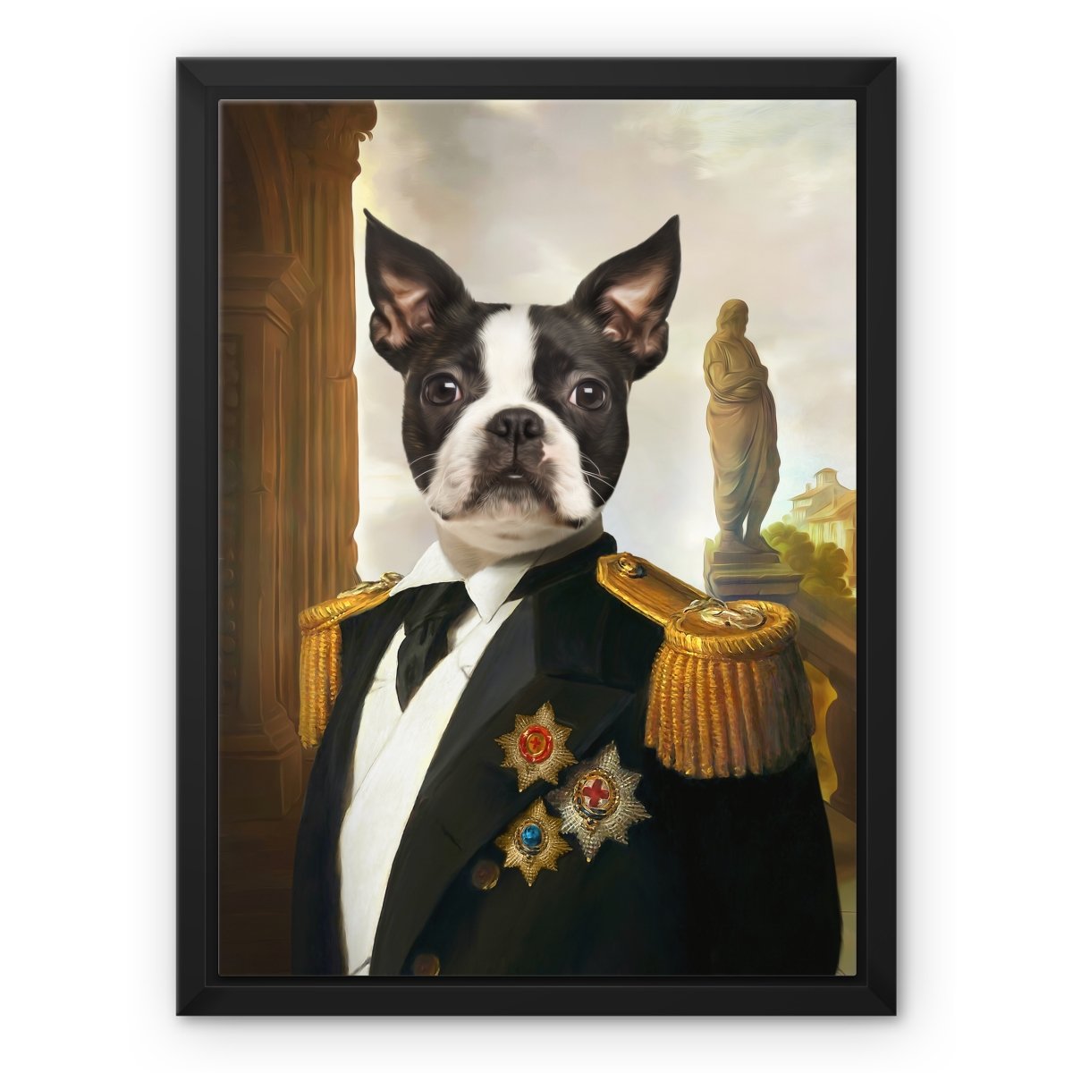 The Sargent: Custom Pet Canvas - Paw & Glory - #pet portraits# - #dog portraits# - #pet portraits uk#pawandglory, pet art canvas,dog portrait canvas, pet picture on canvas, dog canvas bag, custom pet canvas, personalised pet canvas