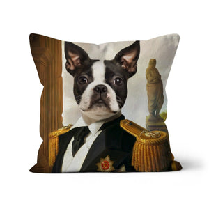 The Sargent: Custom Pet Throw Pillow - Paw & Glory - #pet portraits# - #dog portraits# - #pet portraits uk#paw and glory, pet portraits cushion,dog pillows personalized, pet face pillows, dog photo on pillow, custom cat pillows, pillow with pet picture
