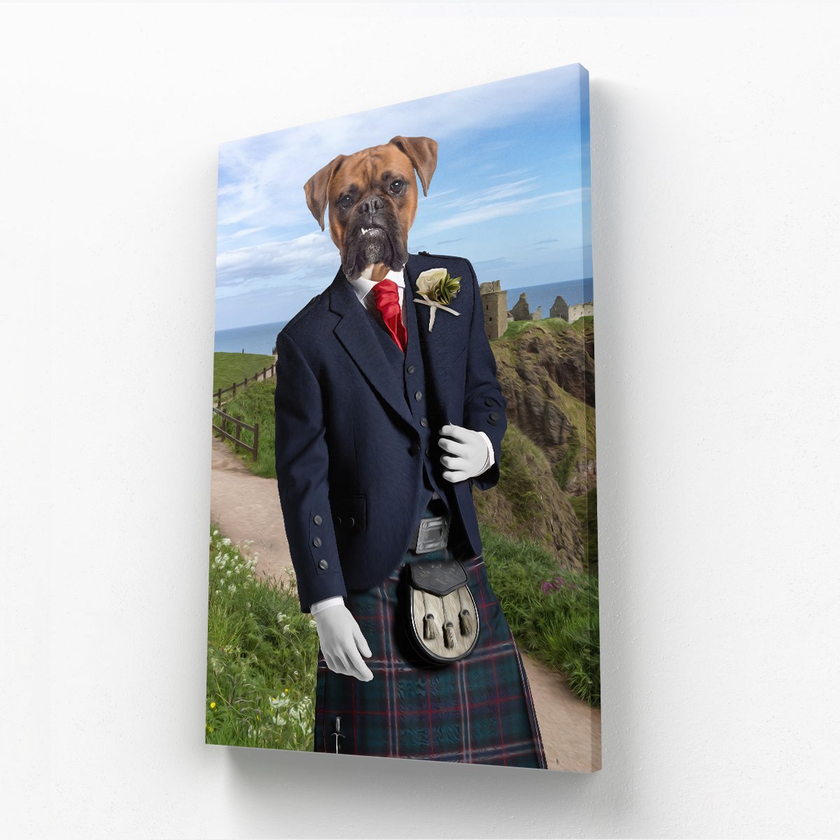 The Scottish Gent: Custom Pet Canvas - Paw & Glory - #pet portraits# - #dog portraits# - #pet portraits uk#paw and glory, pet portraits canvas,pet in costume canvas, best pet canvas art, dog canvas art custom, custom dog art canvas, dog canvas personalized