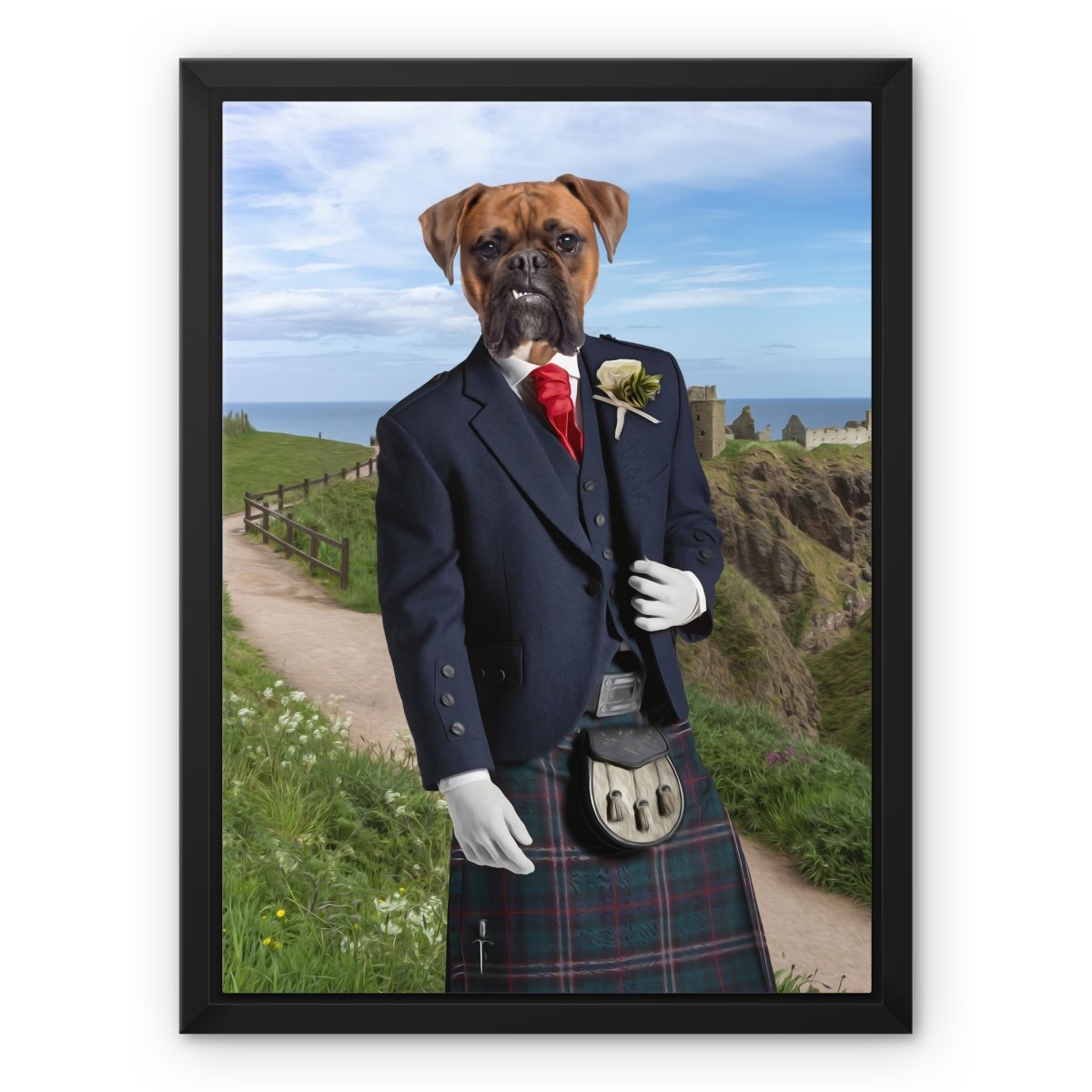 The Scottish Gent: Custom Pet Canvas - Paw & Glory - #pet portraits# - #dog portraits# - #pet portraits uk#paw and glory, pet portraits canvas,pet in costume canvas, best pet canvas art, dog canvas art custom, custom dog art canvas, dog canvas personalized