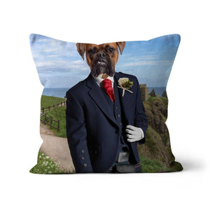 The Scottish Gent: Custom Pet Cushion - Paw & Glory - #pet portraits# - #dog portraits# - #pet portraits uk#paw & glory, pet portraits pillow,dog memory pillow, photo pet pillow, custom pillow of your pet, pet pillow, custom cat pillows