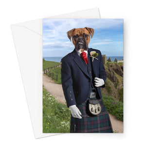 The Scottish Gent: Custom Pet Greeting Card - Paw & Glory - #pet portraits# - #dog portraits# - #pet portraits uk# dog photo art, fine art pet portraits, custom pet portrait, custom dog portrait, dog canvas wall art, Pet portraits, Purr and mutt  Turnerandwalker