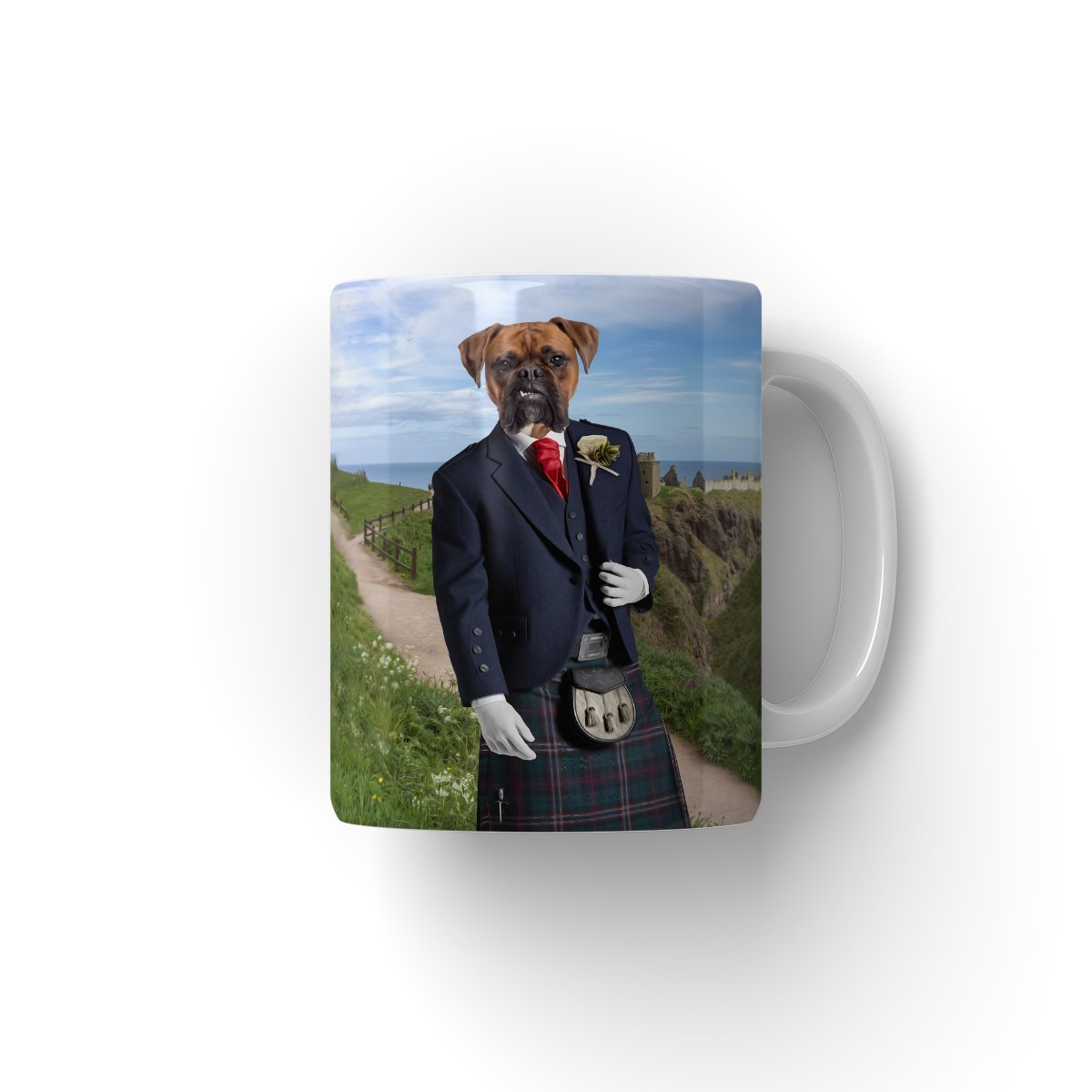 The Scottish Gent: Custom Pet Mug - Paw & Glory - #pet portraits# - #dog portraits# - #pet portraits uk#paw & glory, custom pet portrait Mug,customized dog coffee mugs, personalized mug, coffee mugs personalized, etsy dog mugs, personalized pet coffee mugs