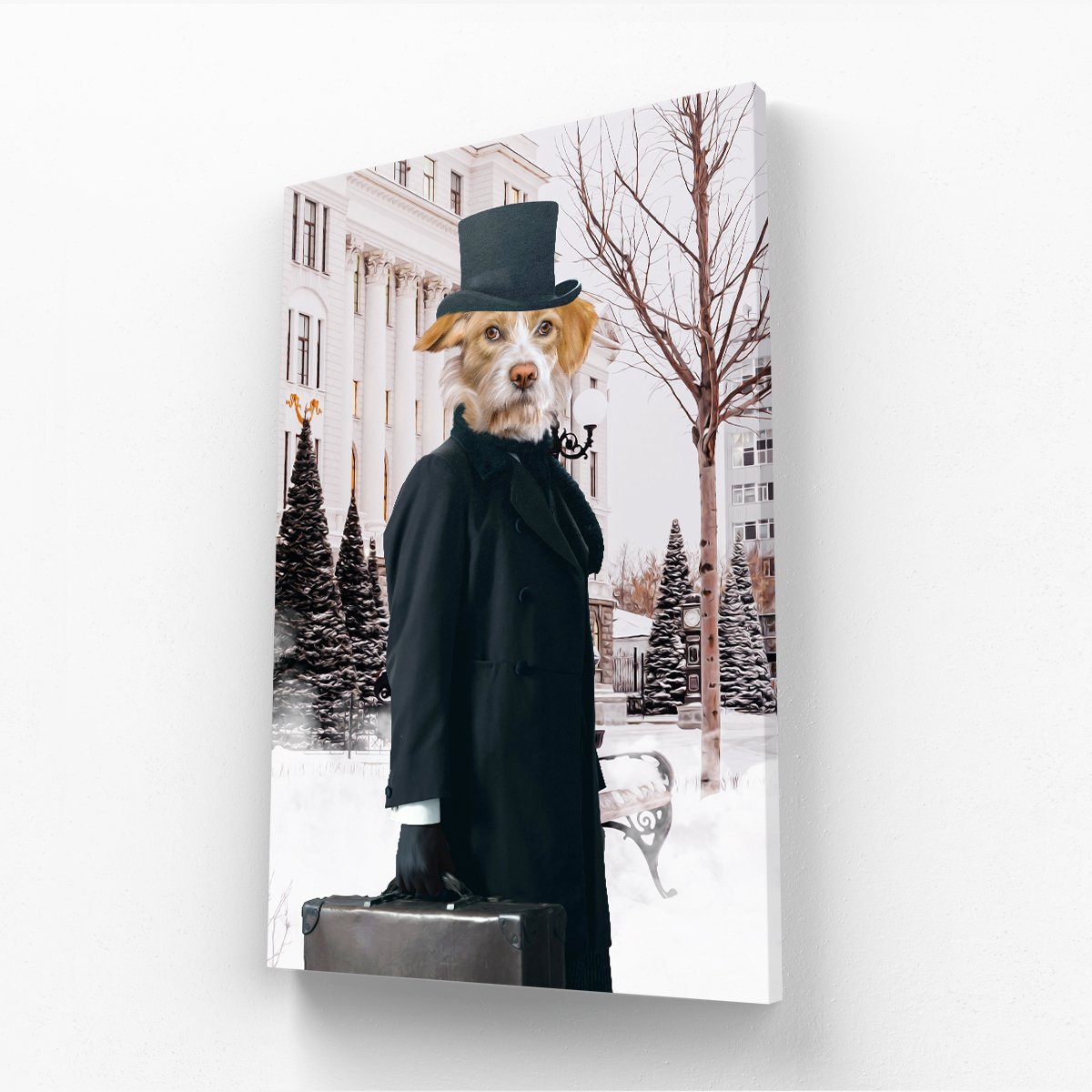The Scrooge: Custom Pet Canvas - Paw & Glory - #pet portraits# - #dog portraits# - #pet portraits uk#paw & glory, custom pet portrait canvas,personalized dog canvas art, personalised pet canvas uk, pets painted on canvas, canvas dog portrait birthday gift pet portrait